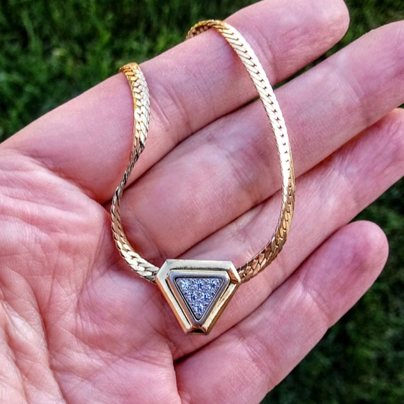 Vintage AVON Rhinestone Slide Necklace - Picture 2 of 5